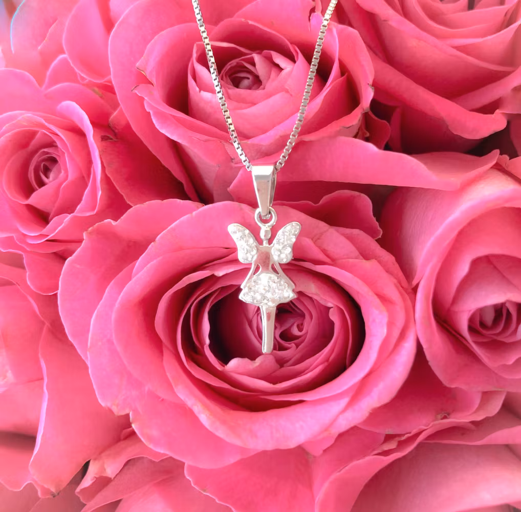 Doppresent flicka - Silverhalsband Lyckofe