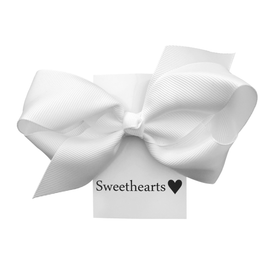 Hårrosett medium - Sweethearts Classic VIT