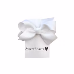 Rosettshop - Hårrosett small 7,5cm Classic VIT