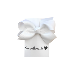 Hårrosett small - Sweethearts Classic VIT