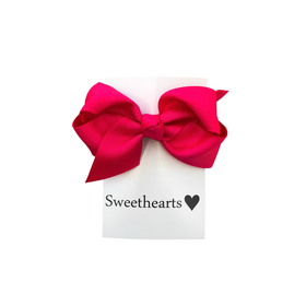 Rosettshop - Hårrosett small 7,5cm Classic MÖRKROSA
