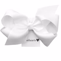 Rosettshop - Hårrosett large 15cm Classic VIT