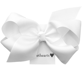 Rosettshop - Hårrosett large 15cm Classic VIT