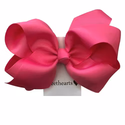 Rosettshop - Hårrosett large 15cm Classic MÖRKROSA