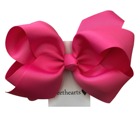 Rosettshop - Hårrosett large 15cm Classic MÖRKROSA