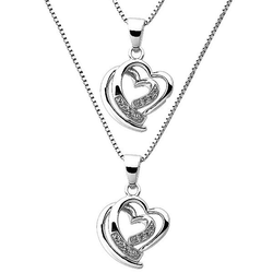 Mor & Dotter Halsband Hjärta - 2 matchande halsband i olika längd