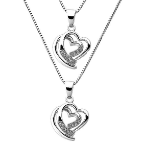 Mor & Dotter Halsband Hjärta - 2 matchande halsband i olika längd
