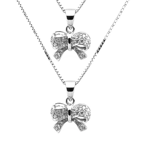 Mor & Dotter Halsband Rosett - 2 matchande halsband i olika längd