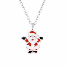 Julhalsband Jultomte - söta julsmycken till barn i äkta silver