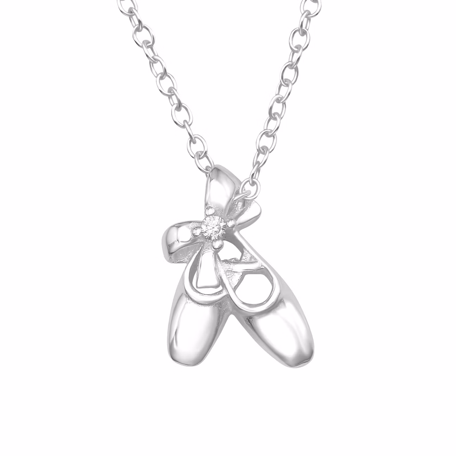 Barnhalsband Balettsko - sött halsband till barn - barnsmycken i äkta 925 sterling silver