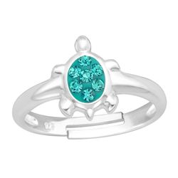 Barnring Sköldpadda - söt ring till barn i äkta sterling silver