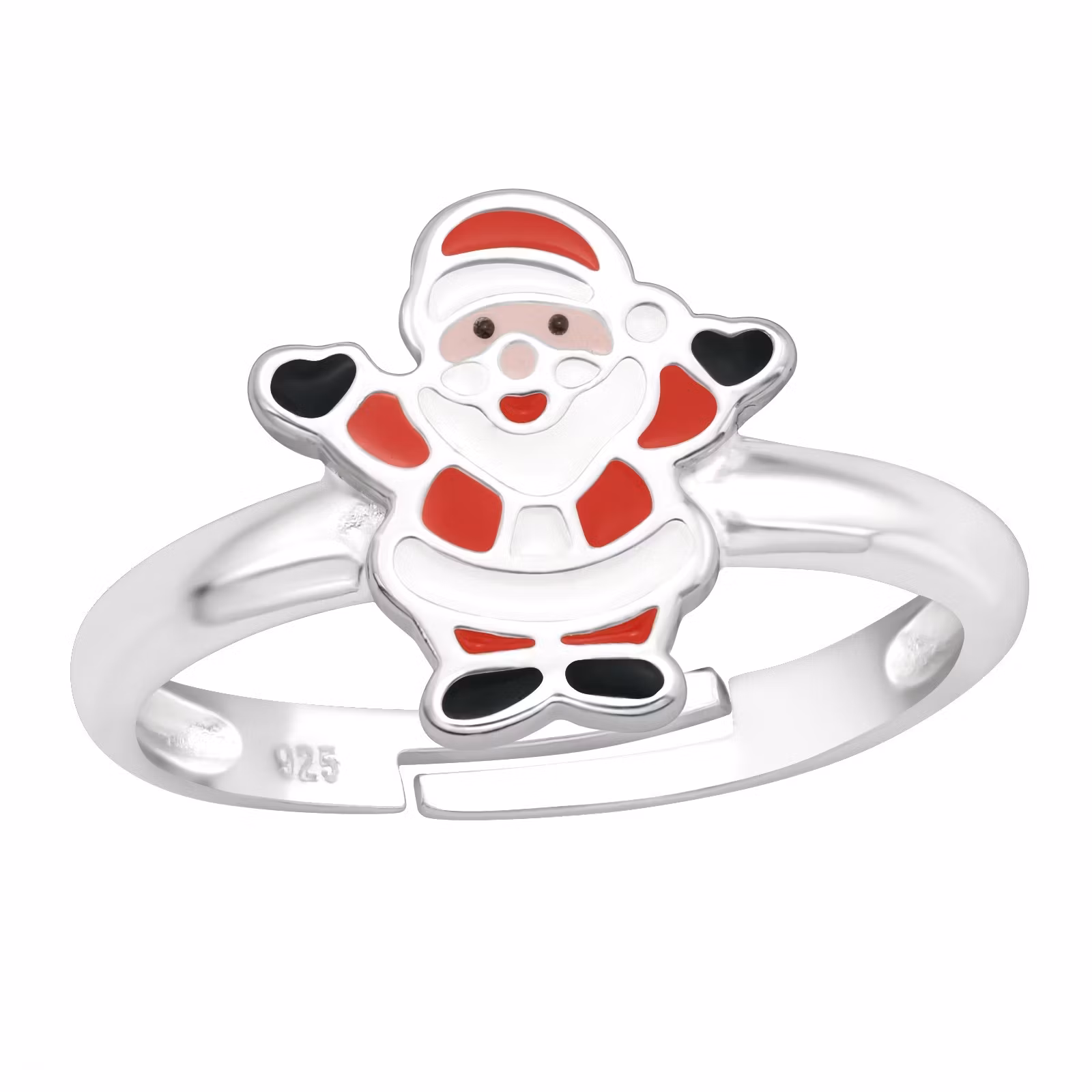Julsmycken till barn - barnring Jultomte i äkta 925 sterling silver - ring med julmotiv