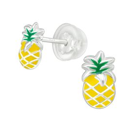 Barnörhängen Ananas - söta örhängen till barn i äkta silver