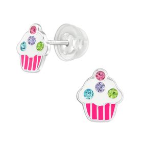 Barnörhängen Cupcake - söta örhängen till barn i äkta silver