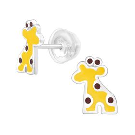 Barnörhängen Giraff - söta örhängen till barn i äkta silver