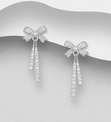 Silverörhängen Rosetter med cubic zirkonia - äkta 925 silver