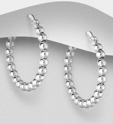 Silverörhängen Creoler kulor - ringar i äkta sterling silver