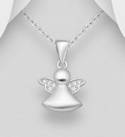 Halsband Ängel - smycke liten Skyddsängel i äkta 925 silver