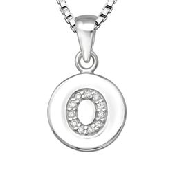 Bokstavshalsband O - Halsband med bokstav i äkta silver