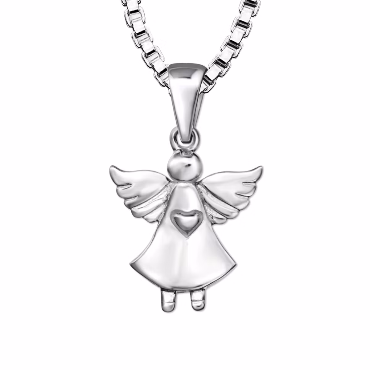 Barnhalsband Skyddsängel - sött halsband till barn med ängel - barnsmycken i äkta silver