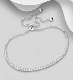 Silverarmband elegant glittrande tennisarmband med cubic