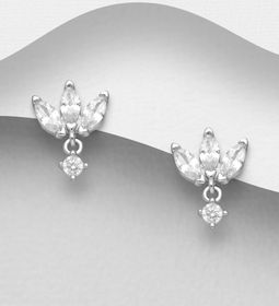 Silverörhängen - eleganta örhängen med glittrande cubic