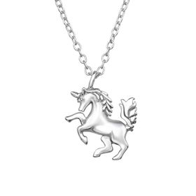Barnhalsband Enhörning silver - halsband till barn i silver