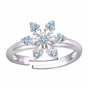 Barnring Snöflinga - söt ring till barn i äkta sterling silver