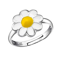 Barnring Prästkrage - söt ring till barn i äkta sterling silver