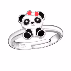 Barnring Panda - söt ring till barn i äkta 925 sterling silver