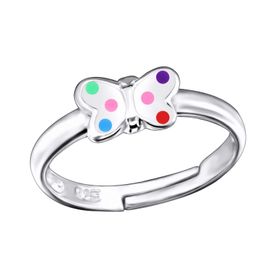 Barnring Fjäril silver - söt ring till barn i äkta sterling silver