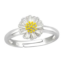 Barnring Silverblomma - söt ring till barn i äkta 925 silver