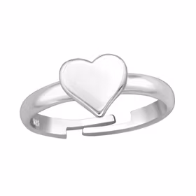 Barnring Silverhjärta - söt ring till barn i äkta sterling silver