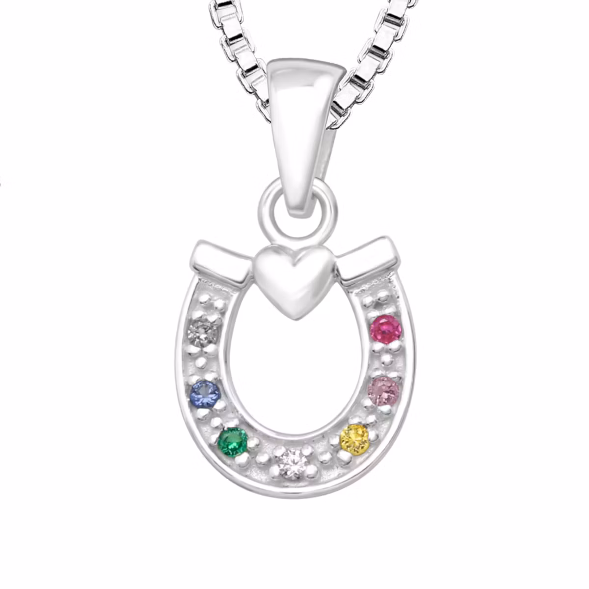 Doppresent flicka - dopsmycke till liten tjej Hästsko i äkta 925 sterling silver