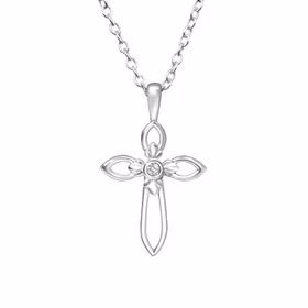 Halsband MINI - minikors med liten sten i mitten & kedja