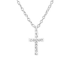 Halsband MINI - glittrande minikors i äkta sterling silver