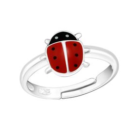 Barnring Nyckelpiga - söt ring till barn i äkta sterling silver