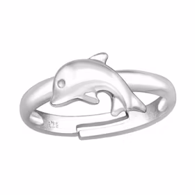 Barnring Delfin - söt ring till barn i äkta 925 sterling silver