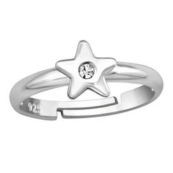 Barnring Stjärna - söt ring till barn i äkta 925 sterling silver