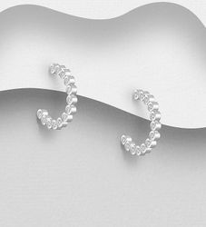Silverörhängen ringar - eleganta, stilfulla Hoops med stenar