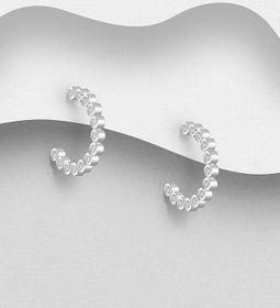 Silverörhängen ringar - eleganta, stilfulla Hoops med stenar