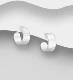 Silverörhängen ringar - breda Creoler i äkta sterling silver