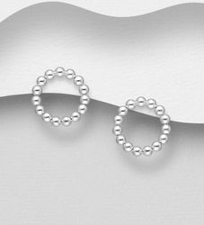 Silverörhängen - runda örhängen med sterling silverkulor