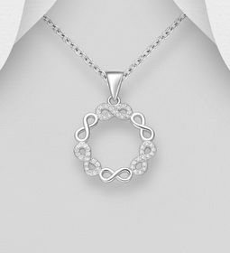 Halsband vacker glittrande ring av Evighetstecken