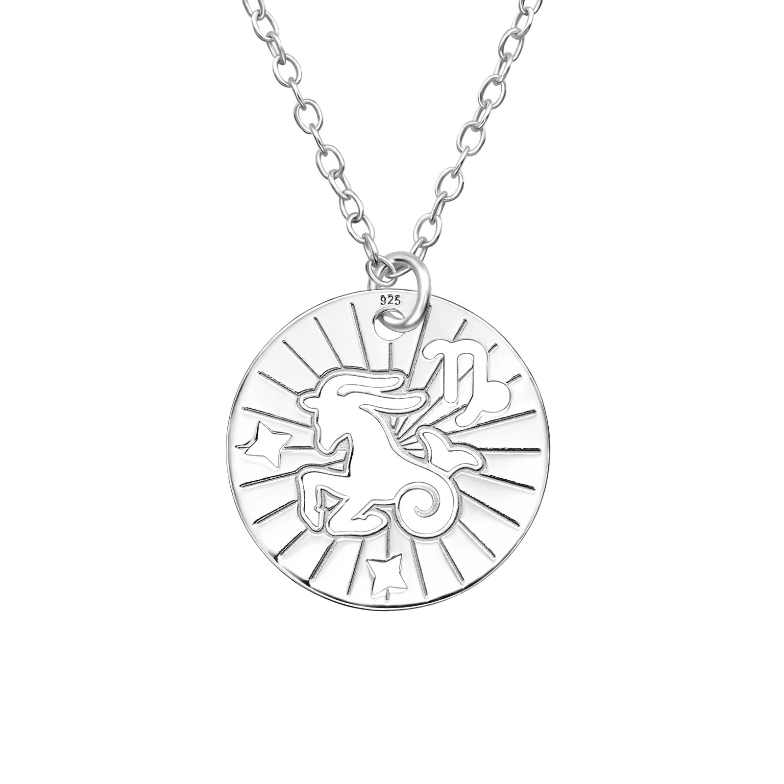 Silverhalsband Stjärntecken Stenbocken - halsband i äkta 925 sterling silver