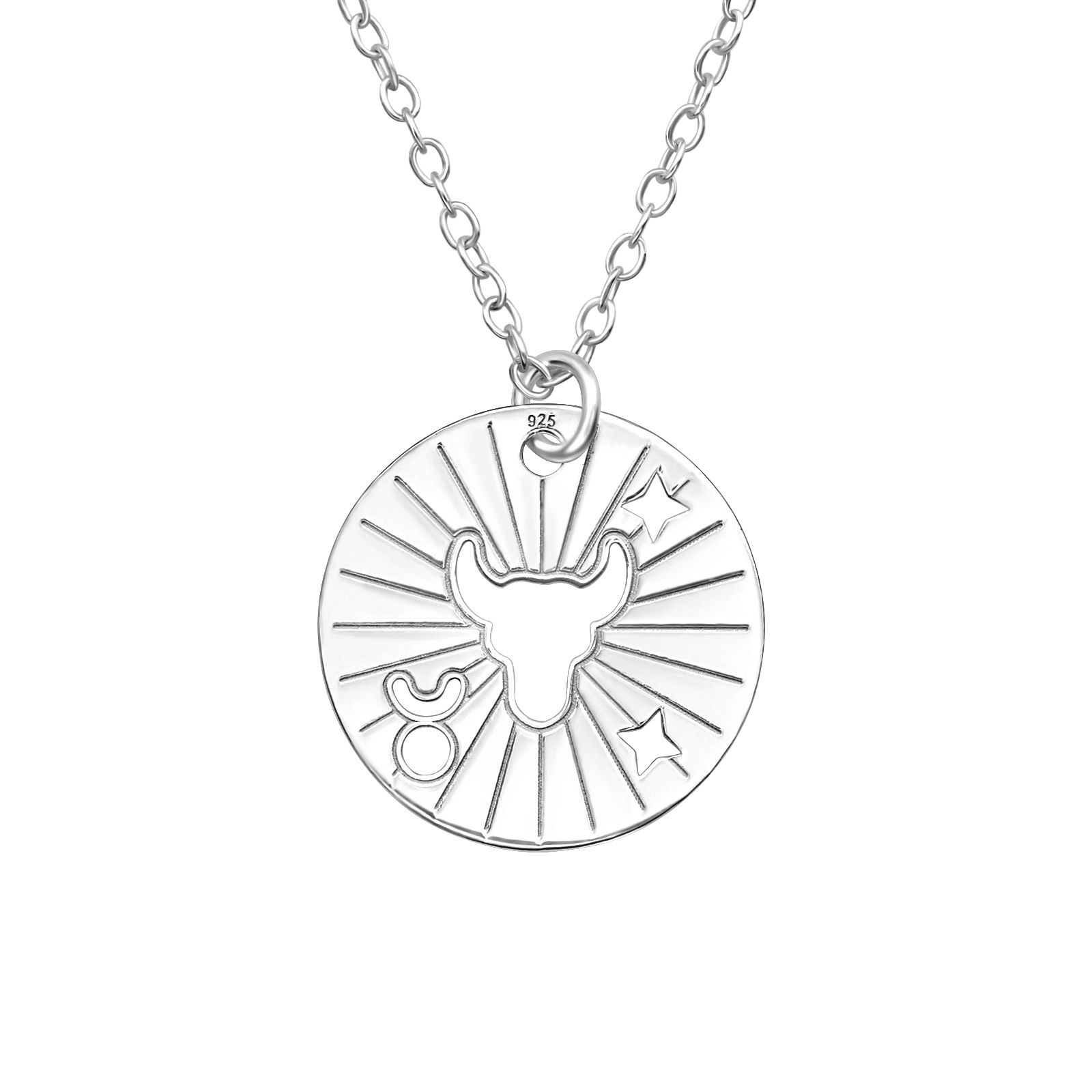 Silverhalsband Stjärntecken Oxen - halsband i äkta 925 sterling silver