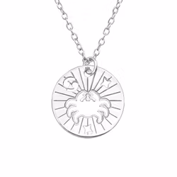Halsband Stjärntecken Kräfta i äkta 925 sterling silver