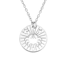 Halsband Stjärntecken Kräfta i äkta 925 sterling silver