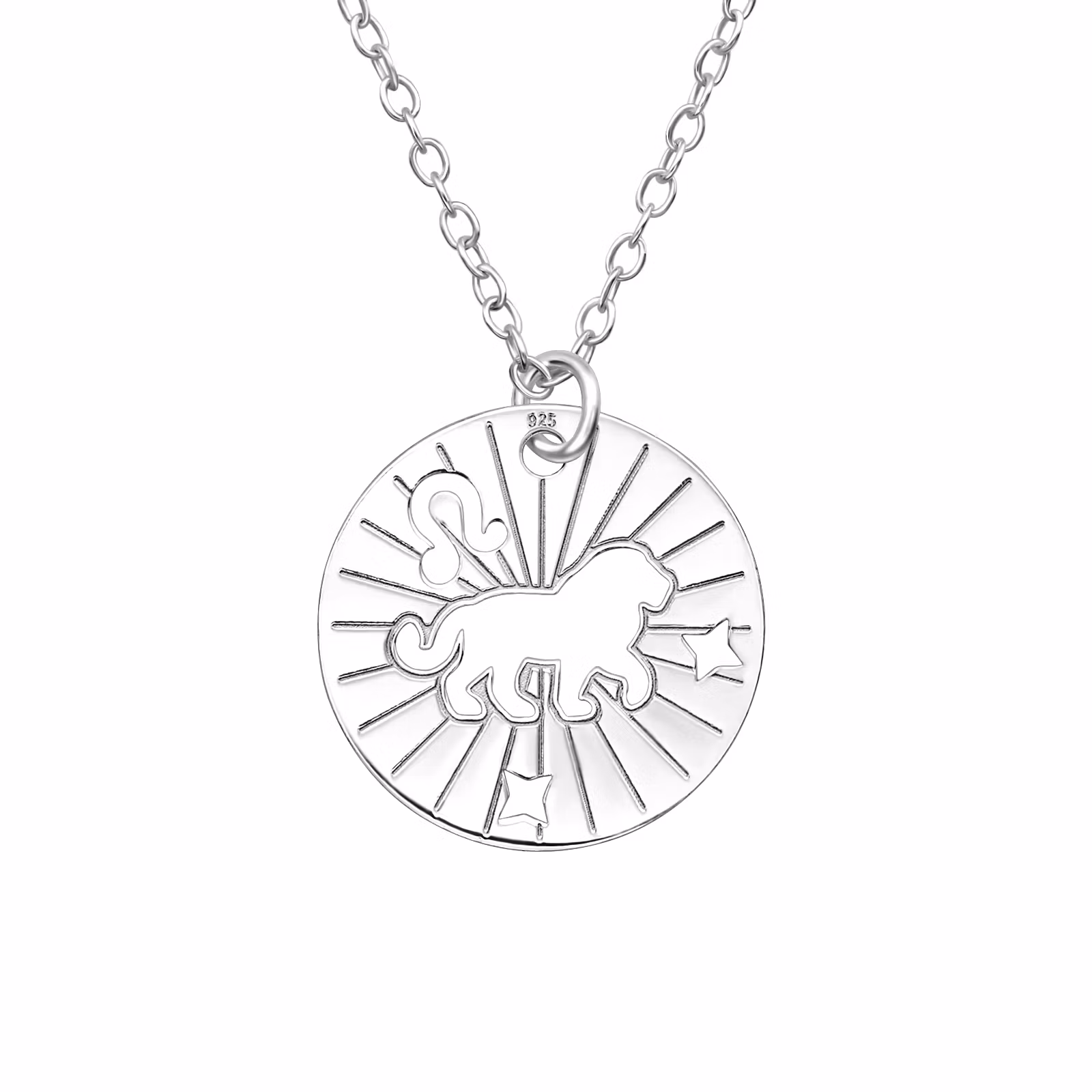 Silverhalsband Stjärntecken Lejonet - halsband i äkta 925 sterling silver