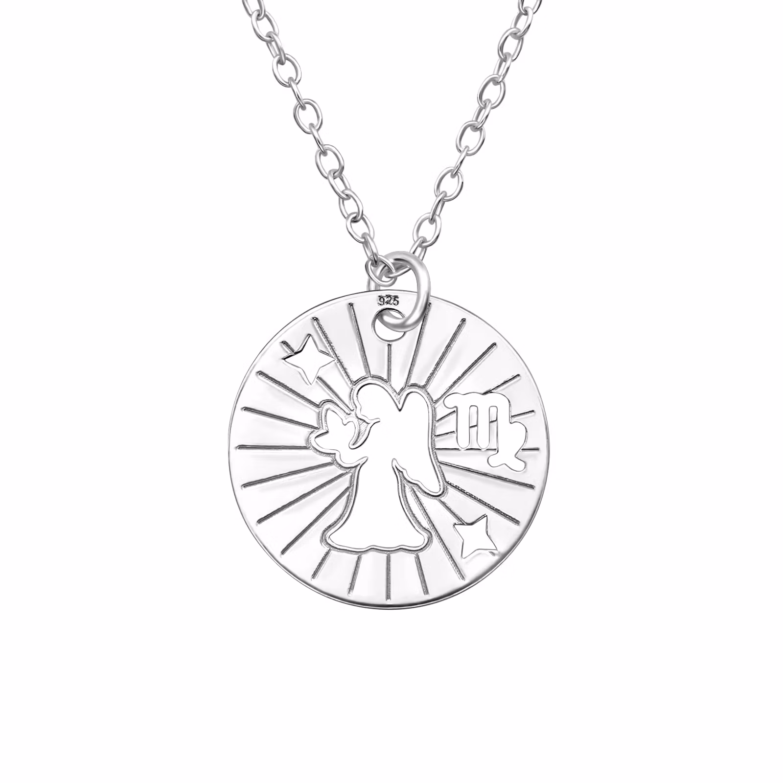 Silverhalsband Stjärntecken Jungfrun - halsband i äkta 925 sterling silver